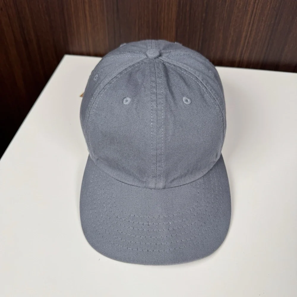 J Crew Made in the USA Garment Dyed Twill Baseball Cap Hat Gray - NEW